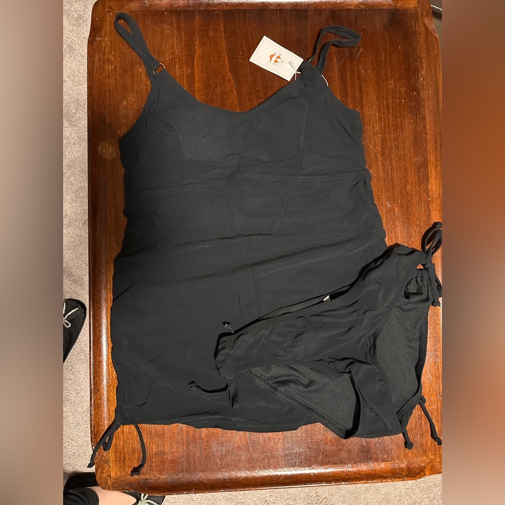 Black Maternity Swimsuit Set